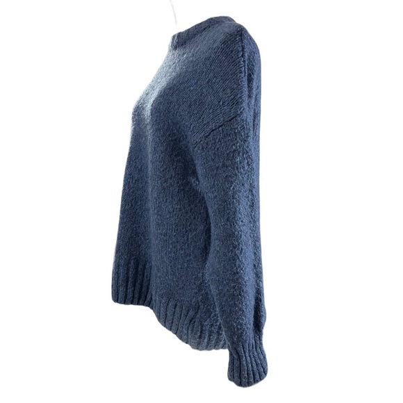 Urban Outfitters Women Heather Blue Knit Sweater Sz S Oversized Slouchy Crew - Picture 2 of 12